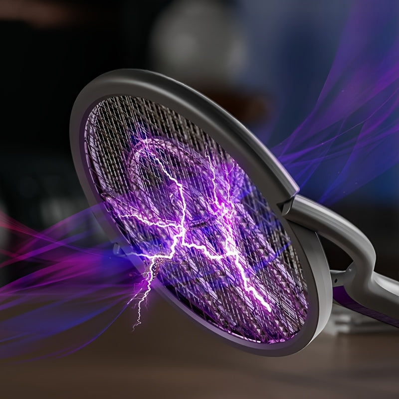 Zapper Elettrico Pieghevole per Zanzare – Ricaricabile con Manico Estensibile