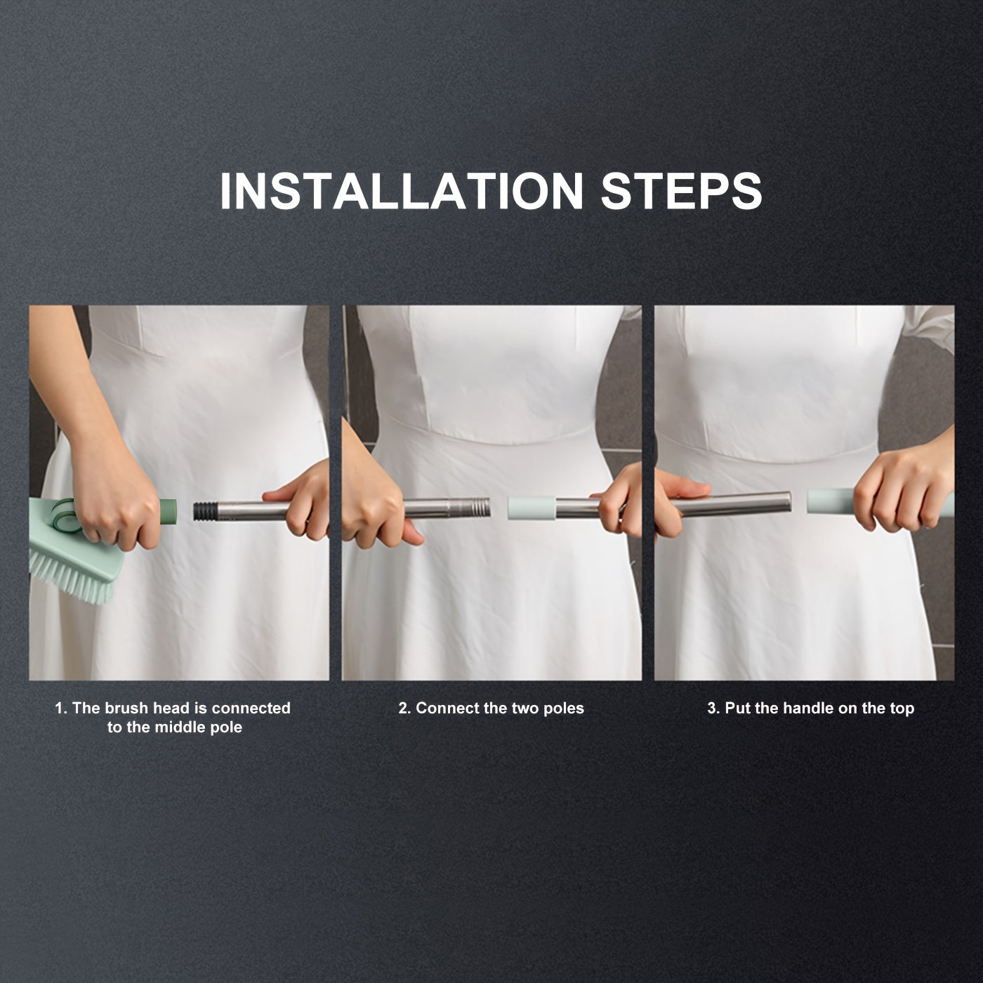 Spazzola per Pavimenti con Manico Estensibile – Pulizia Efficiente ed Ergonomica Senza Sforzo