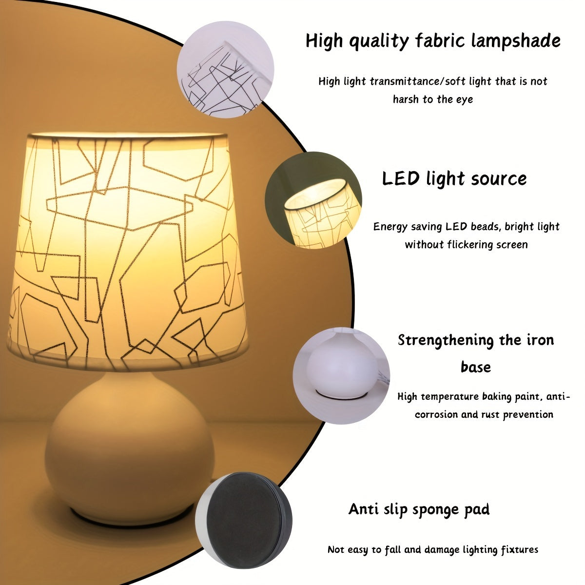Lampada da Tavolo in Stile Geometrico - Moderna e Accogliente