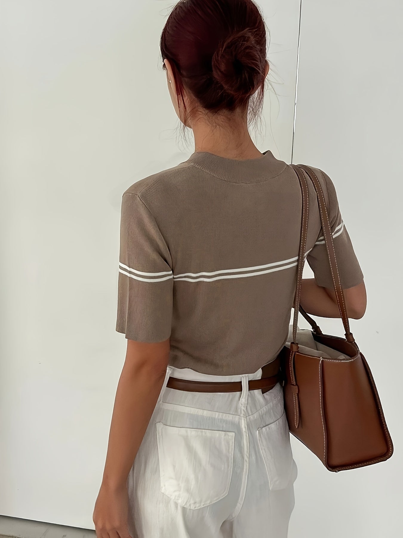 Polo da Donna a Righe con Dettaglio Zip – Top Estivo Leggero e Casual