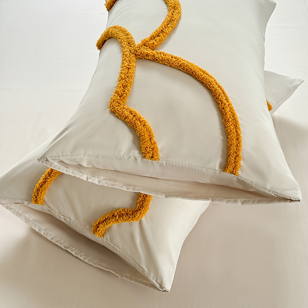 Set di Biancheria da Letto Trapuntata – Copriletto e Federe con Design a Grande Fiore