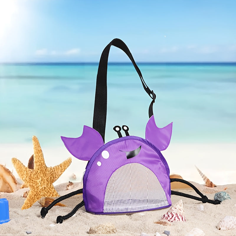 Borsa a Spalla Granchio – Borsa da Spiaggia Giocosa e Leggera per Bambini con Tracolla Regolabile