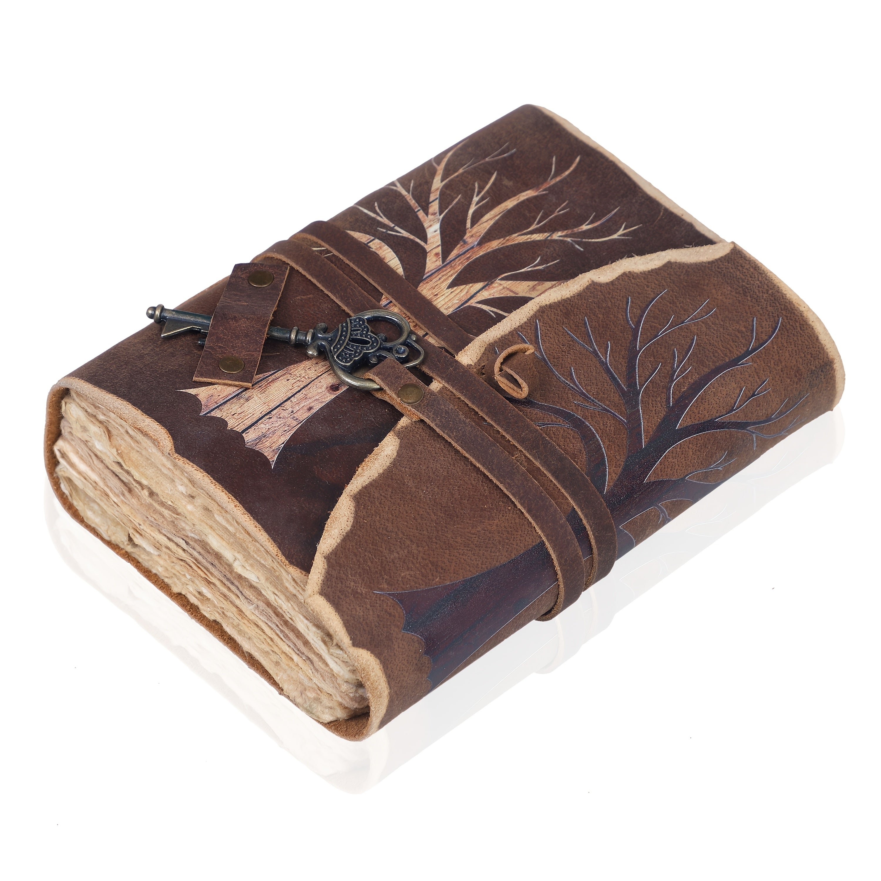 Quaderno Vintage Fatto a Mano con Aspetto in Pelle e Chiusura a Chiave – Per Spiriti Creativi