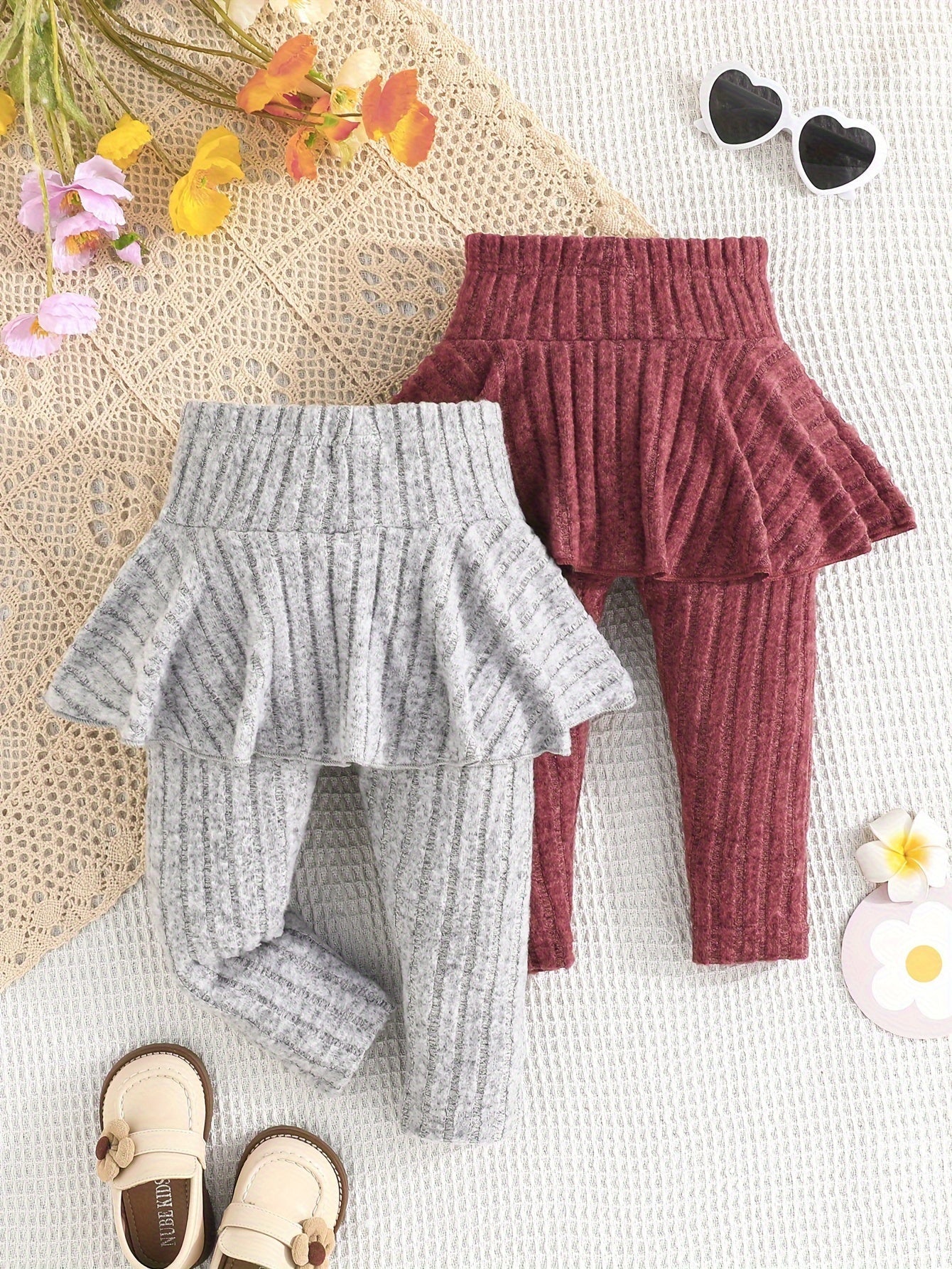 Set Gonna a Costine e Pantaloni Tess per Bambine - Casual e Stile per Attività all'Aperto
