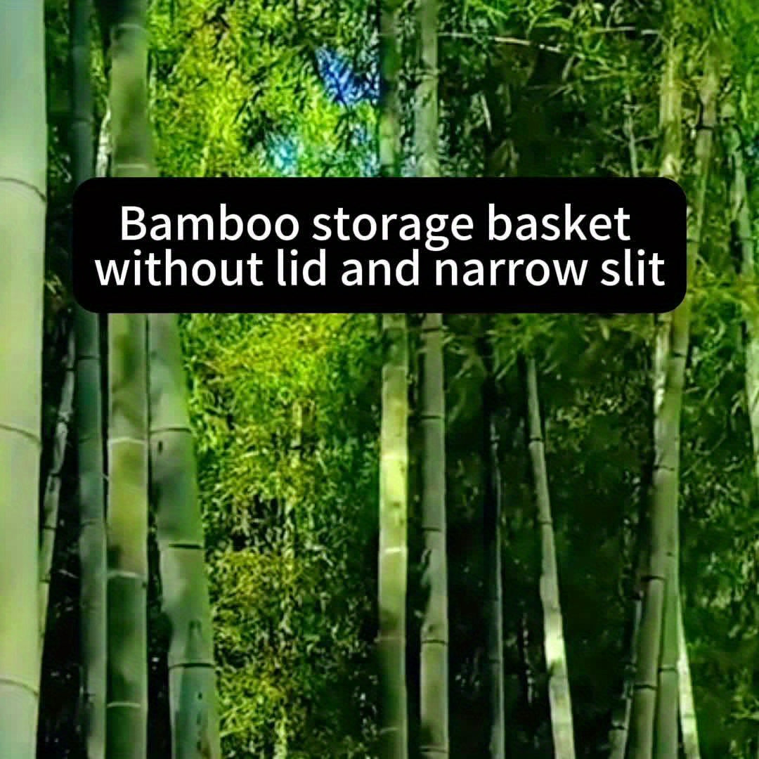 Cesto di Stoccaggio in Bambù Intrecciato - Sostenibile e Pratico per Ogni Stanza