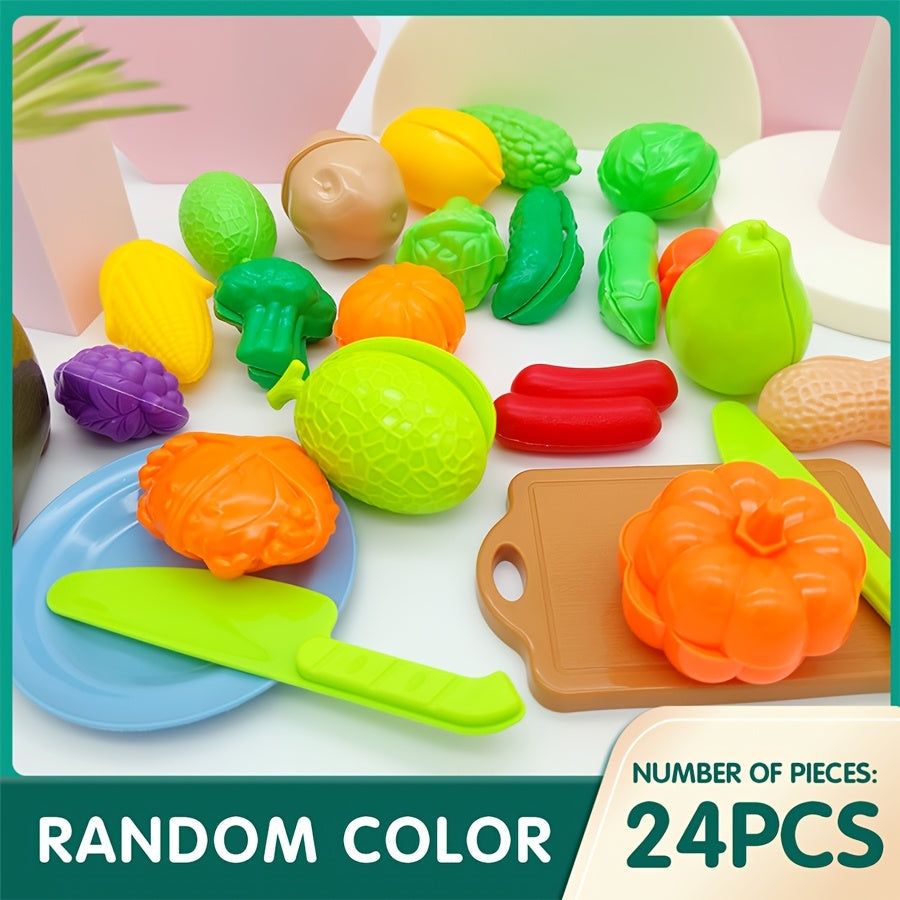 Set Educativo di Taglio con Cibo, Frutta e Verdura – Perfetto per l'Apprendimento Precoce e il Gioco di Ruolo