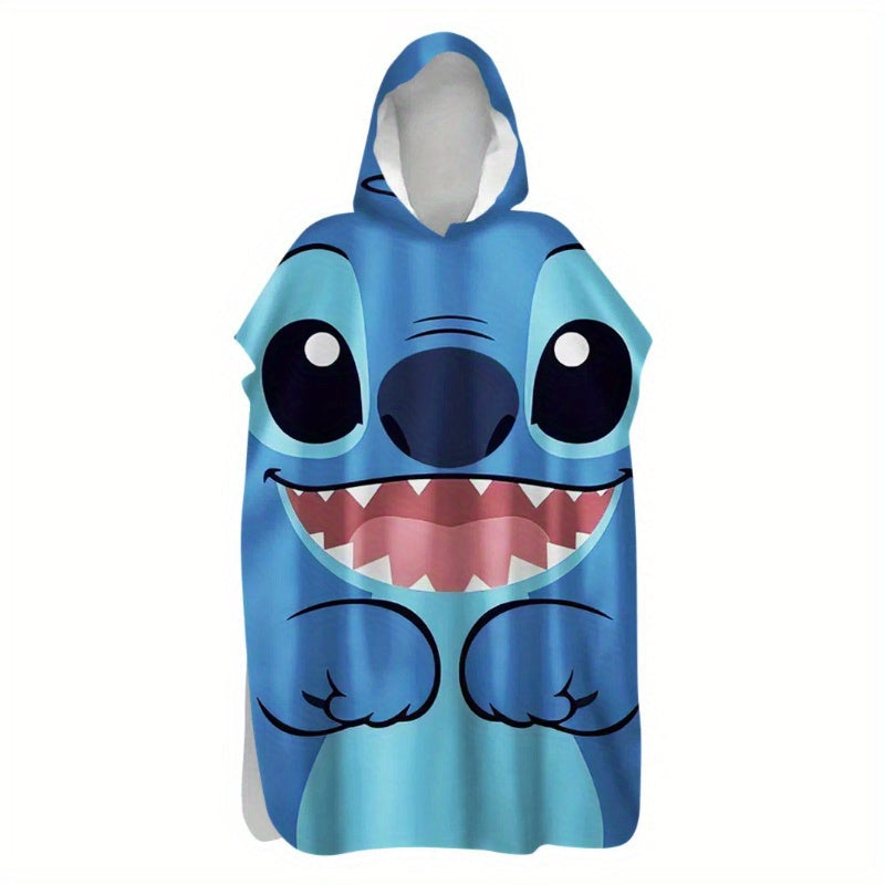 Stitch Microfibra Accappatoio con Cappuccio – Asciugatura Rapida e Adatto per Interni ed Esterni