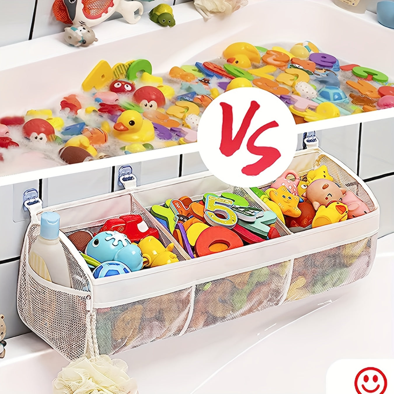 Organizzatore di giocattoli da bagno in rete - Perfetto per tenere tutto in ordine