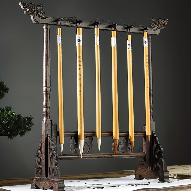 Elegante Porta Pennelli Calligrafici Tradizionale – Fatto a Mano con 12 Fessure