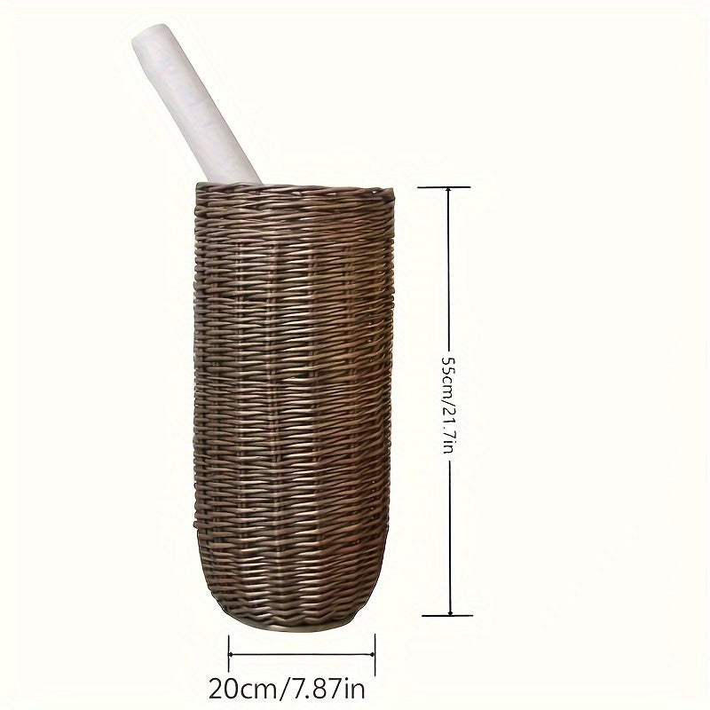 Cesto Vintage in Salice Intrecciato - Elegante e Funzionale per Ogni Casa