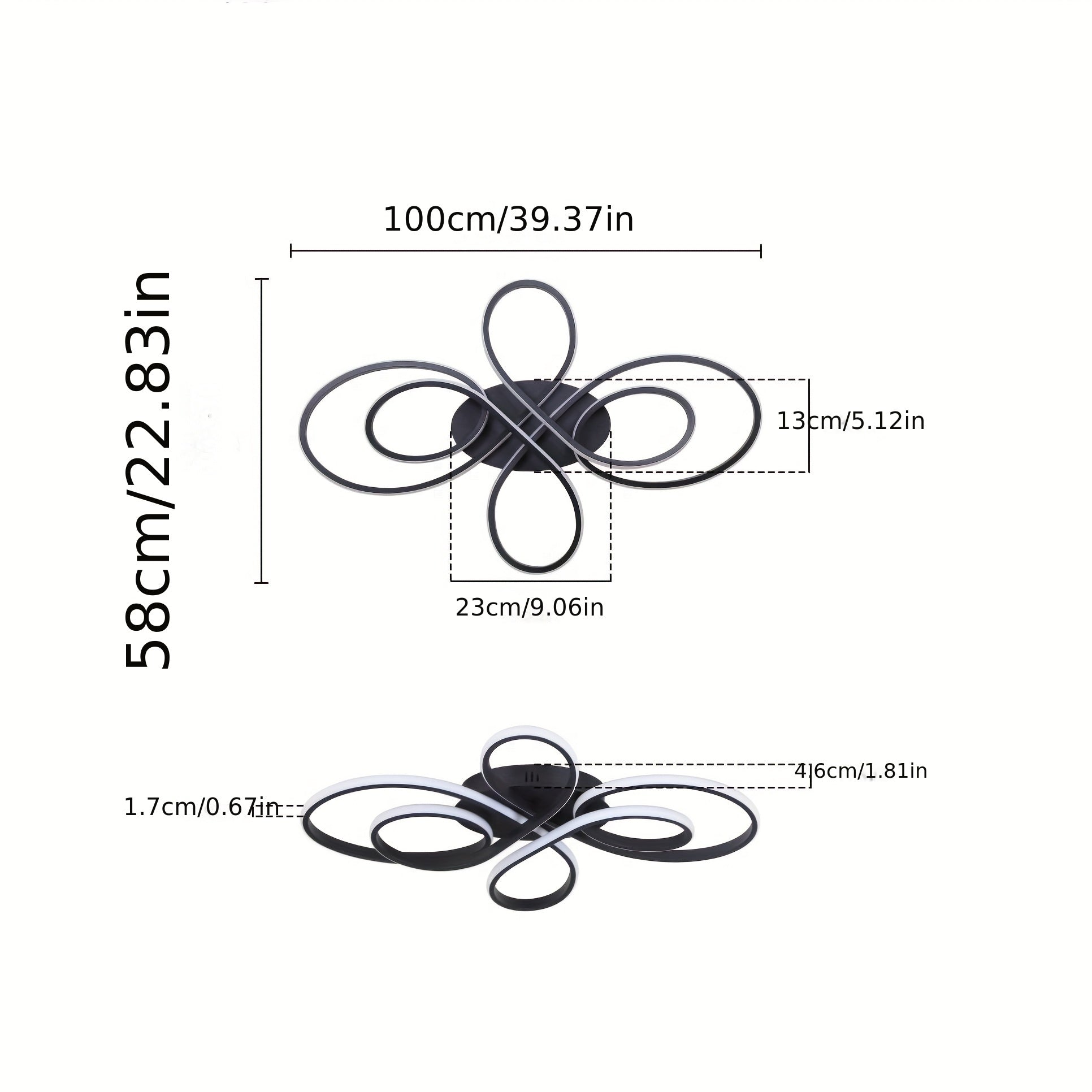 Lampada da soffitto LED 90W – Grande diametro e dimmerabile
