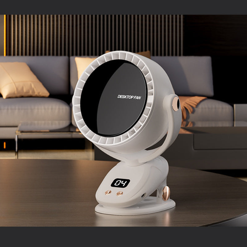 Ventilatore Portatile Senza Pale con Display Digitale – Raffreddamento Silenzioso e Ricaricabile per Interni ed Esterni