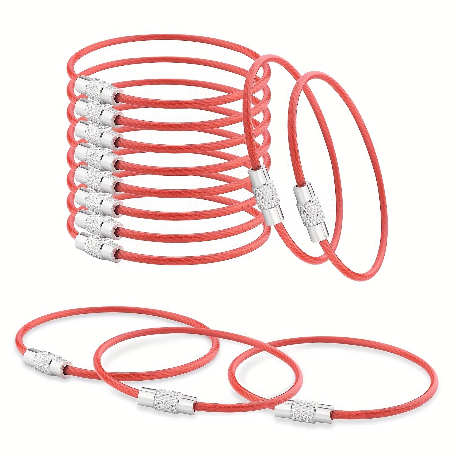 Set di Portachiavi in Acciaio Inossidabile – Portachiavi Resistenti per Viaggi e Attività all'Aperto