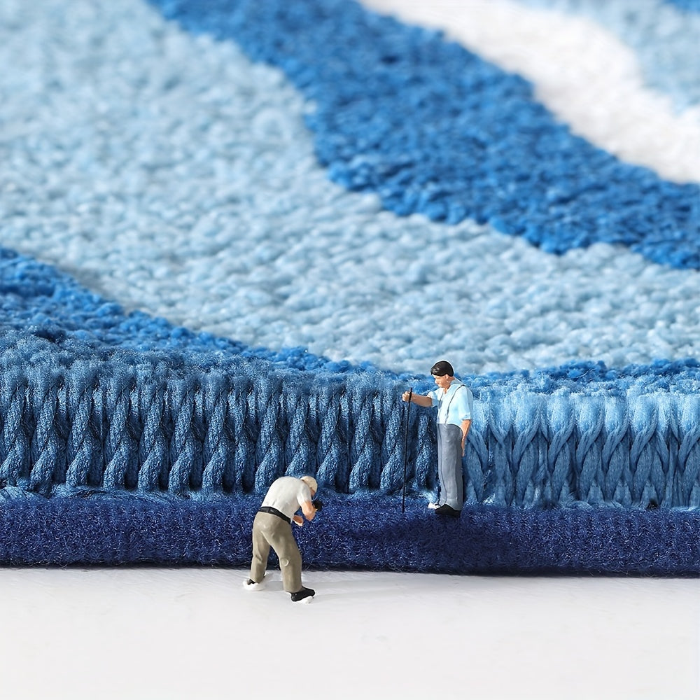 Tappeto da Bagno Geometrico – Assorbente e Morbido con Fondo Antiscivolo