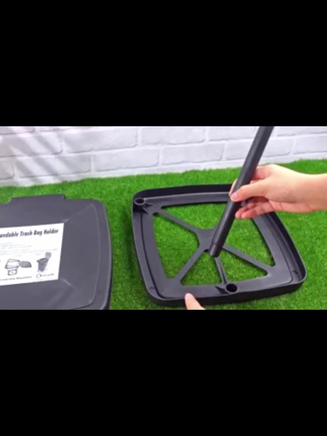 Supporto per Sacchi della Spazzatura Pieghevole Regolabile – Tre Pezzi con Stativo Regolabile in Altezza per Casa o Esterni