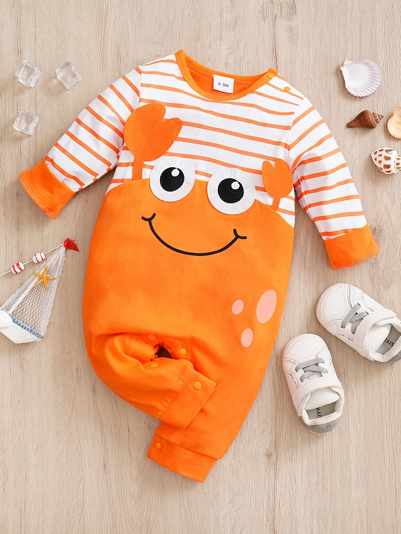 Romper a Forma di Granchio per Neonati – Perfetto per Avventure in Primavera e Autunno