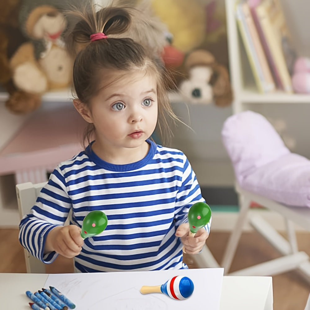 MelodyWood Maraca in Legno - Strumento Musicale Giocoso per Bambini
