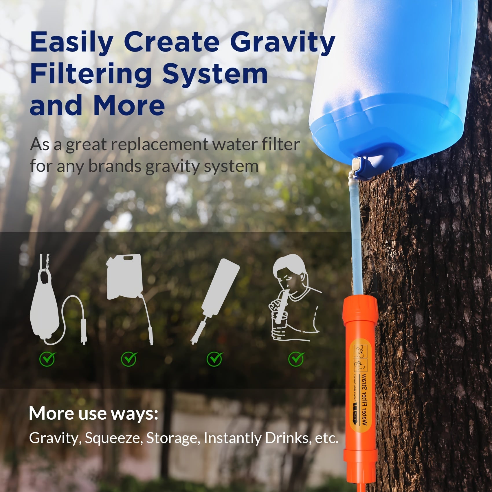 HydroPur Filtri per Acqua con Cannucce - Purificatori d'Acqua Portatili per Avventure all'Aperto