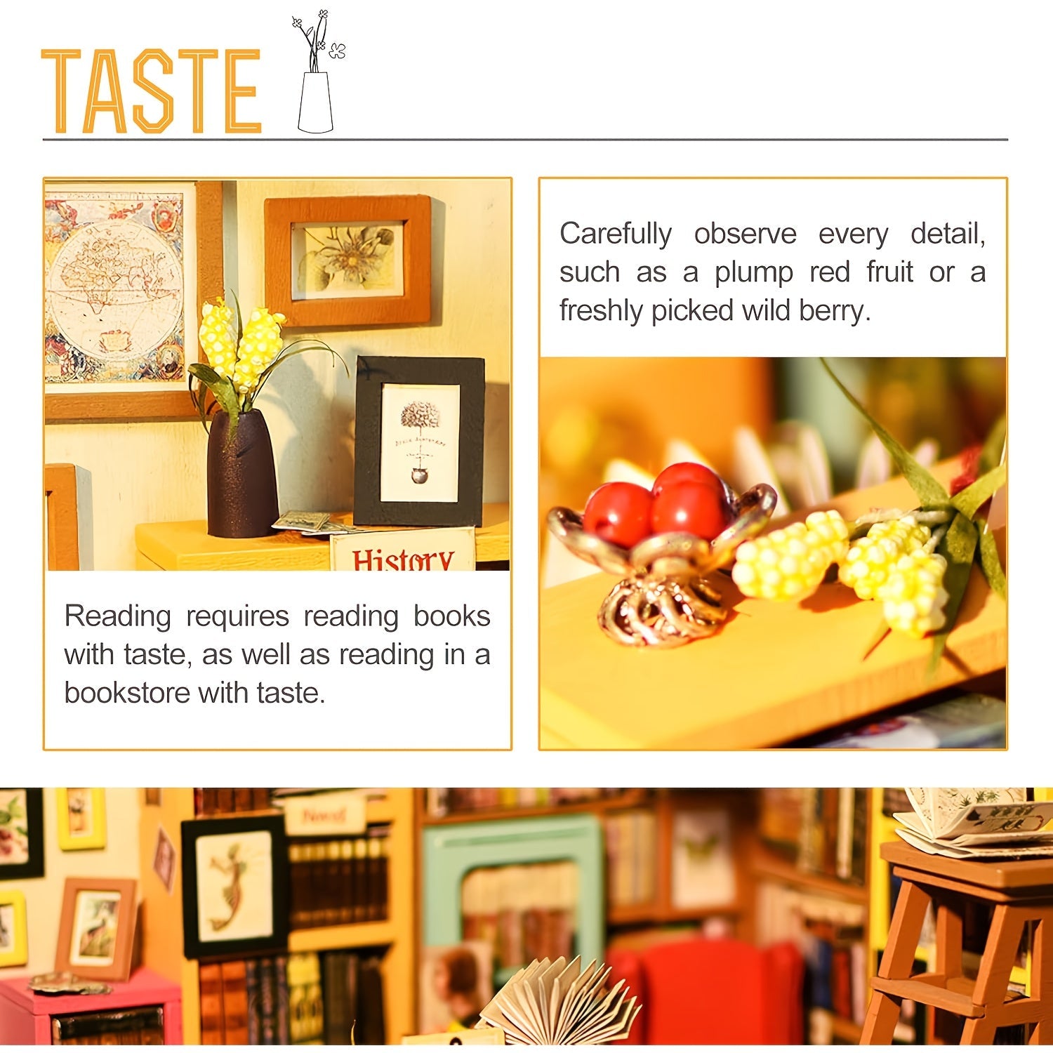 Kit Miniatura Fai-da-te – Studio di Sam con Librerie e Mobili Dettagliati