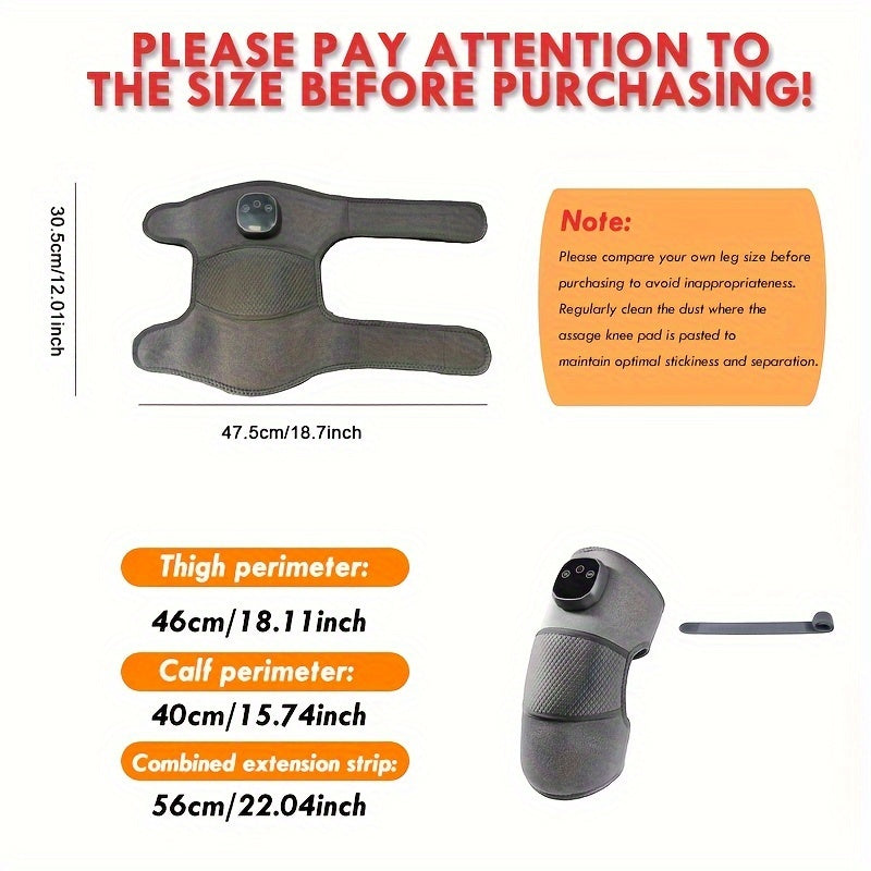 Massaggiatore Wireless per Ginocchia e Gambe con Funzione Riscaldante – Compressione Regolabile per un Ottimale Sollievo dal Dolore