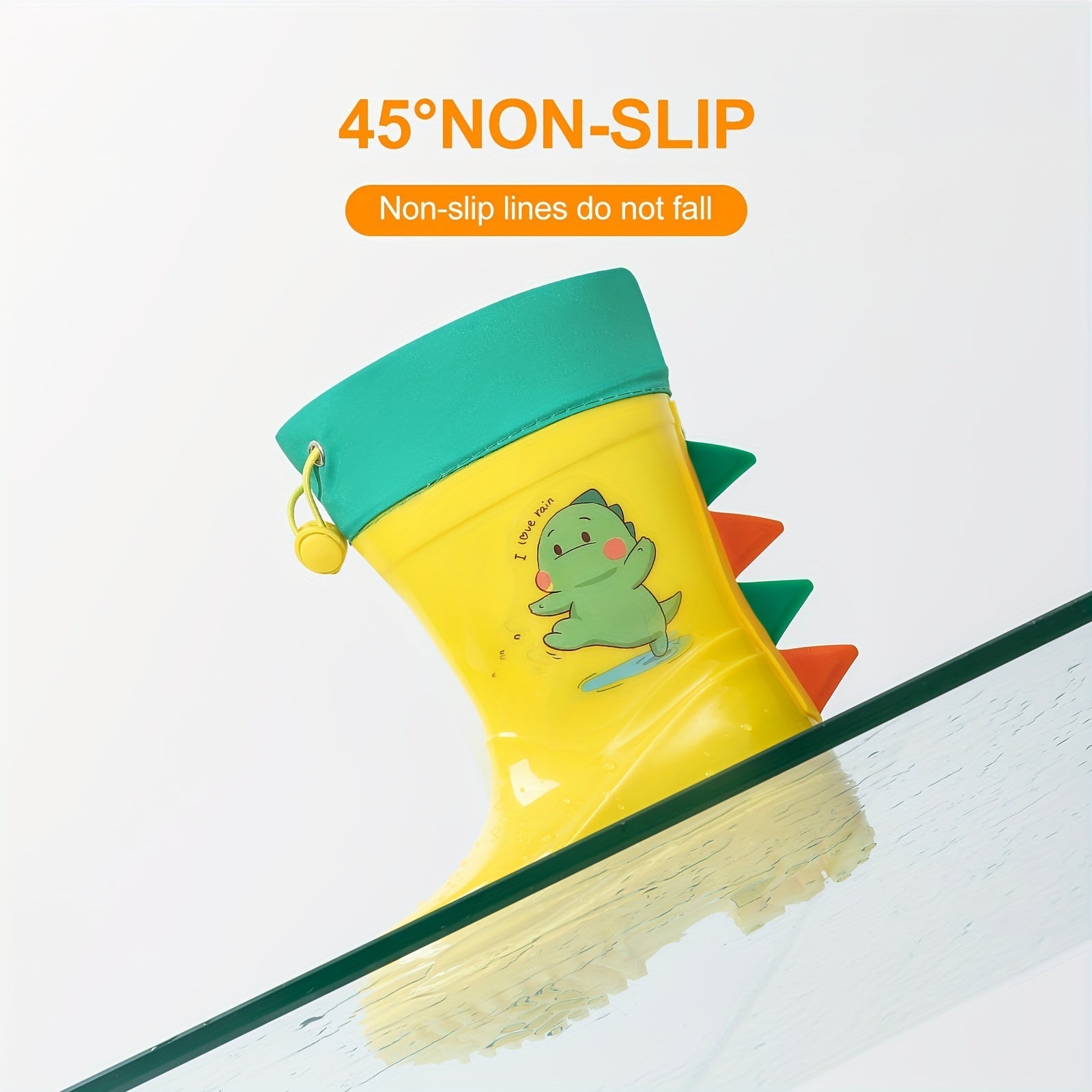 Dino Splash Stivali per Bambini - Divertente Protezione per Giornate Piovose