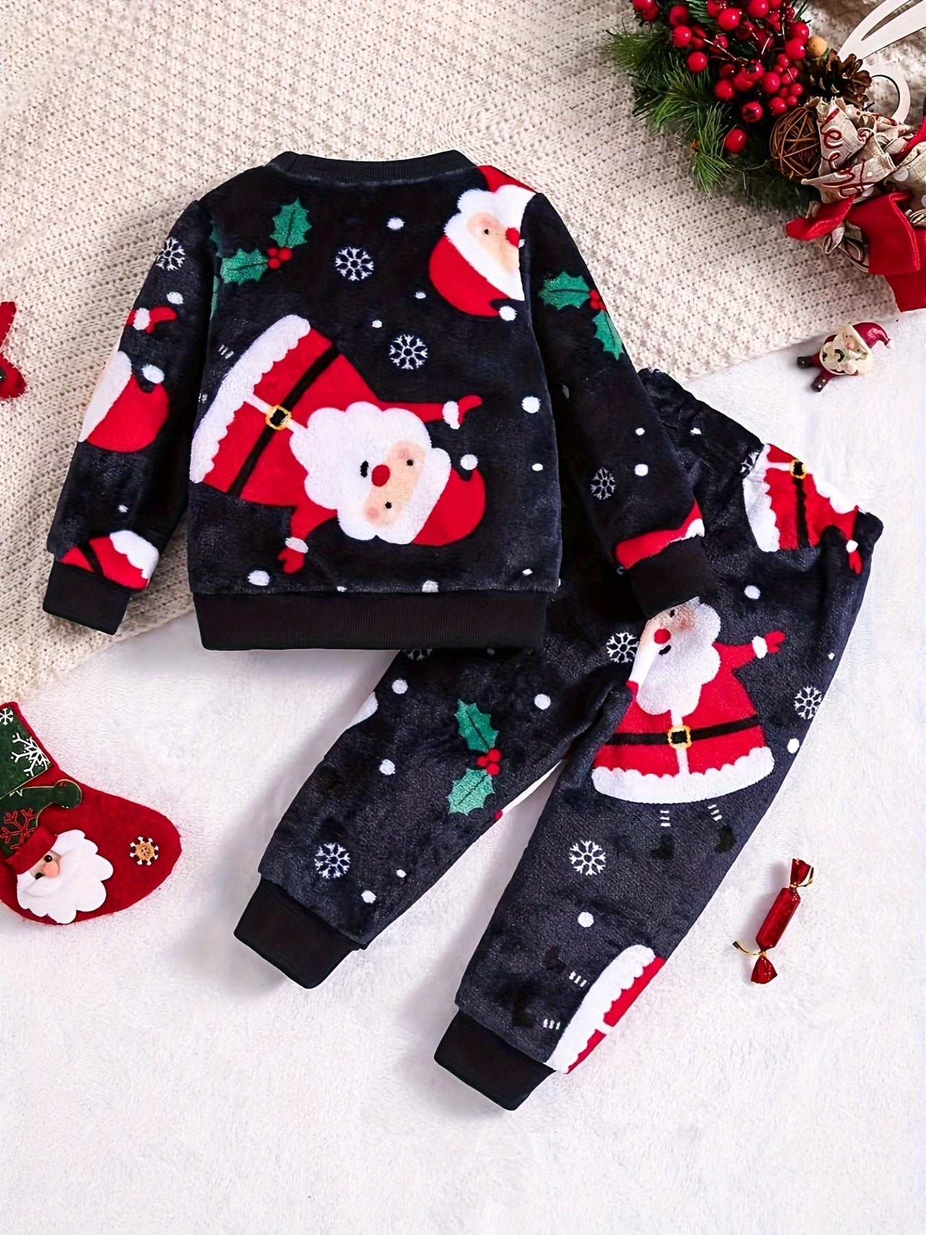 Set di Flanella di Natale Carino - Per un Look Festivo per il Tuo Bambino