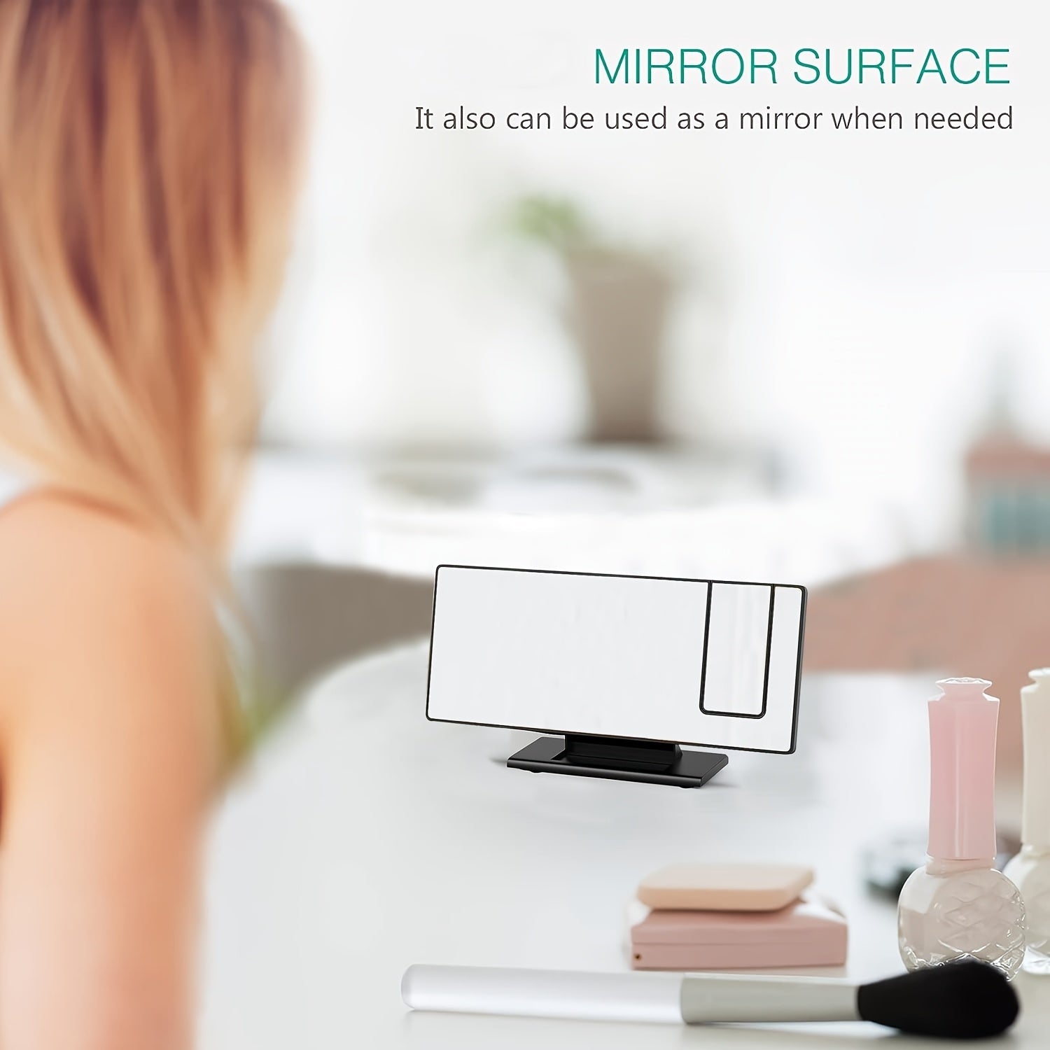 Orologio Proiettore LED con Proiezione Regolabile a 180° – Display Chiaro e Funzione Snooze per Camera da Letto o Ufficio