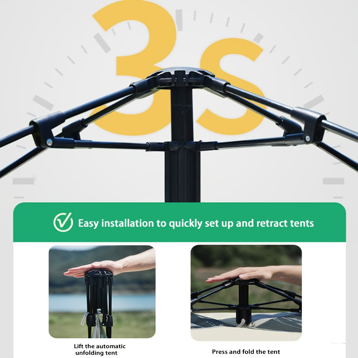 QuickCamp Tenda Pieghevole – Comfort e Protezione per Ogni Viaggio all'Aperto