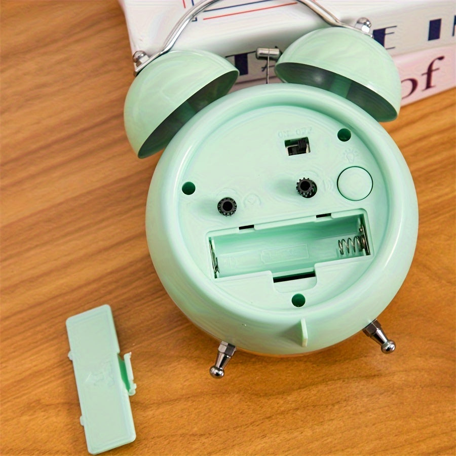 Sveglia di Lusso Silenziosa con Illuminazione Notturna – Display Rotante e Suono di Campanello Forte per un’Esperienza di Sveglia Efficace