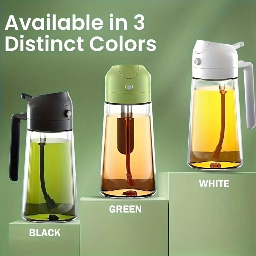 Dispenser per Olio 2-in-1 e Bottiglia Spray - Controllo Preciso dell'Olio per Cucina e BBQ