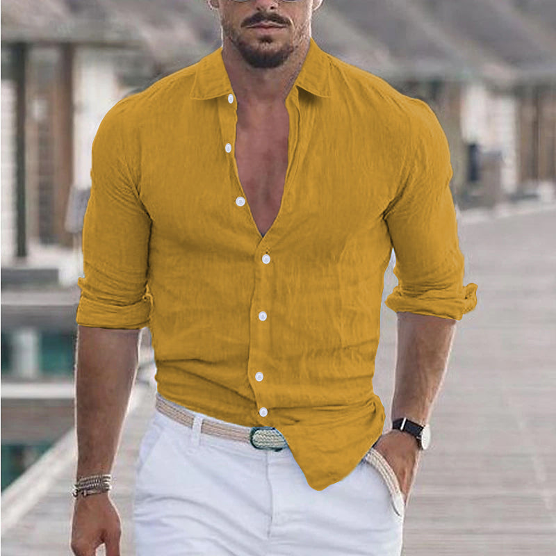 Camicia di Lino Breeze Luxe – Fresca e Confortevole per Uomini