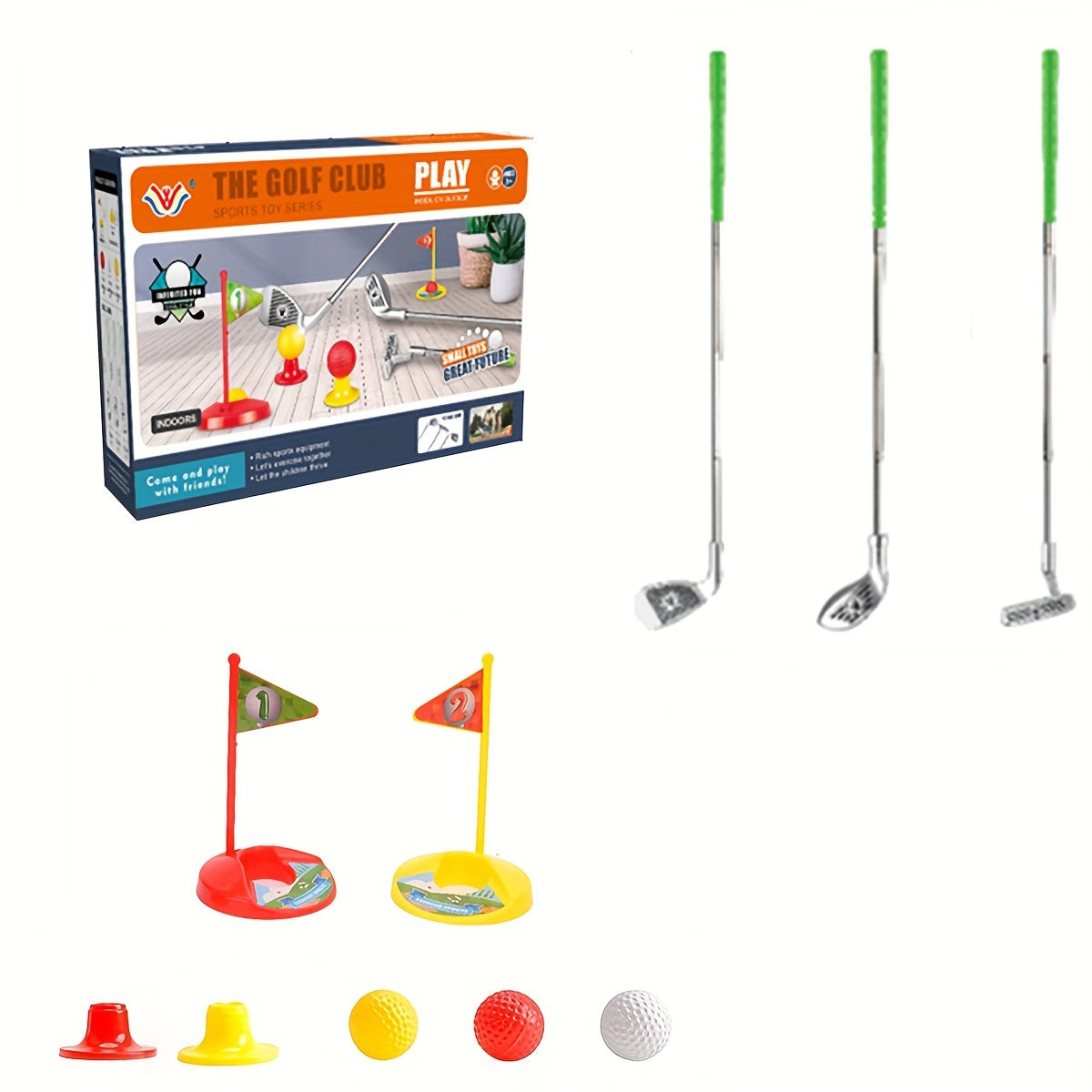Set da Golf per Bambini - Mazze Regolabili e Obiettivi per Divertimento Infinito