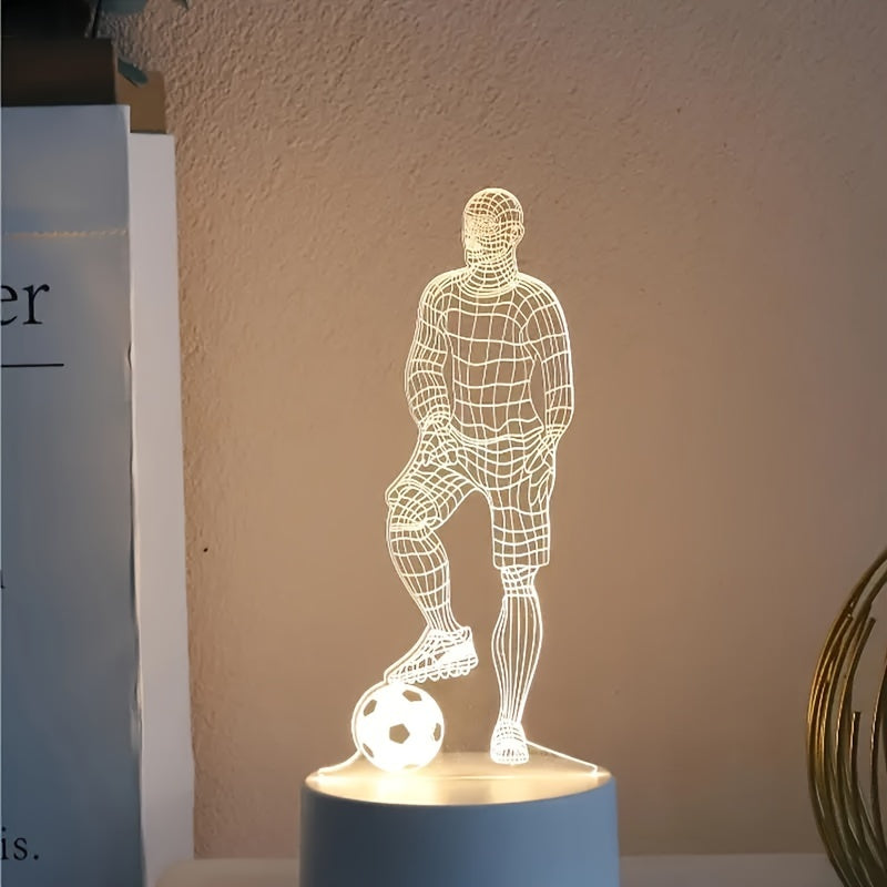 Lampada 3D calciatore – Per un'atmosfera sportiva