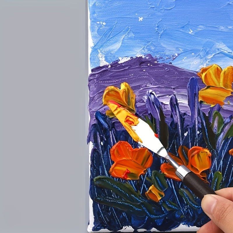 Set di 7 Spatole in Acciaio Inossidabile – Per Dipingere e Mescolare Colori