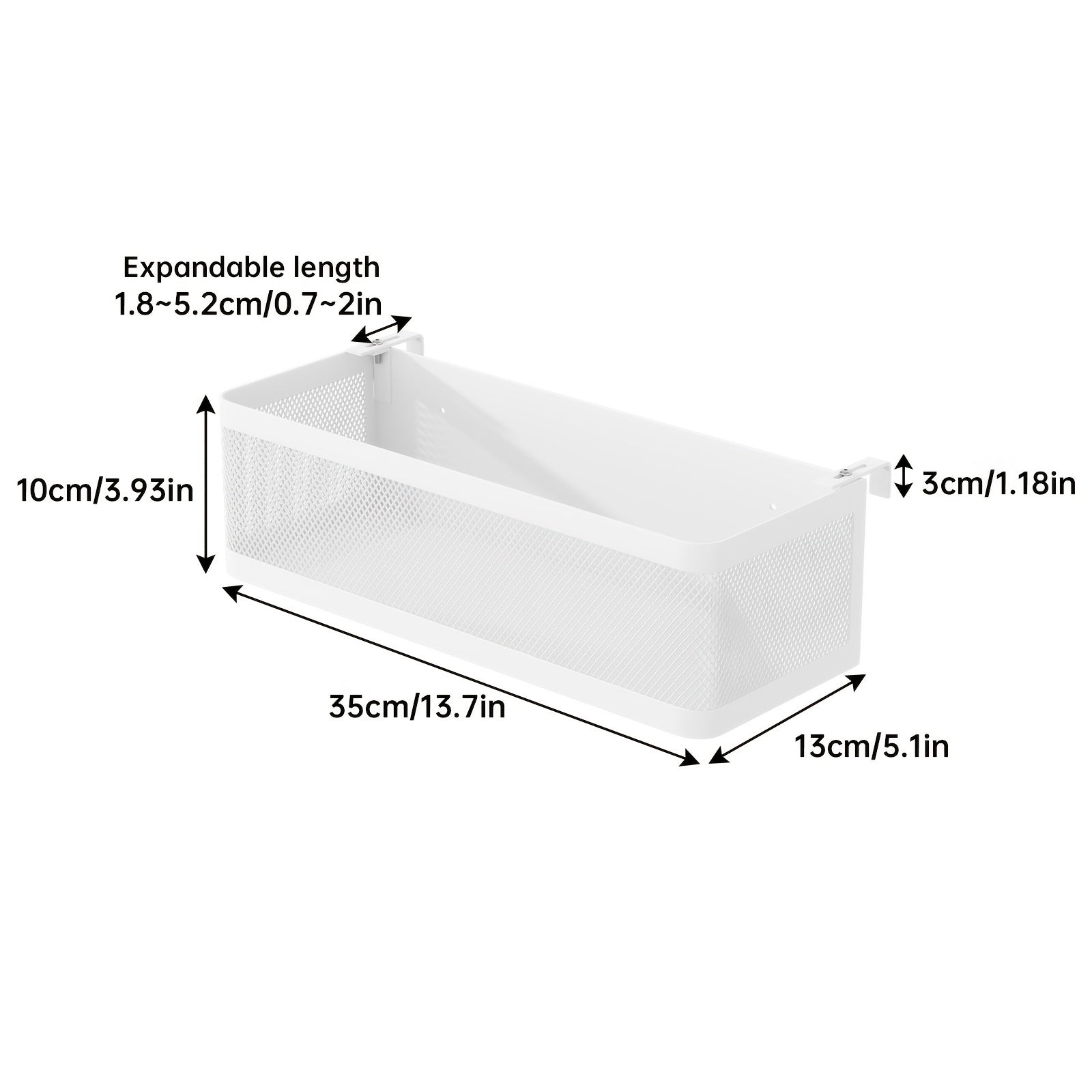 Cestino Metallico Regolabile con Ganci - Soluzione Pratica per l'Organizzazione