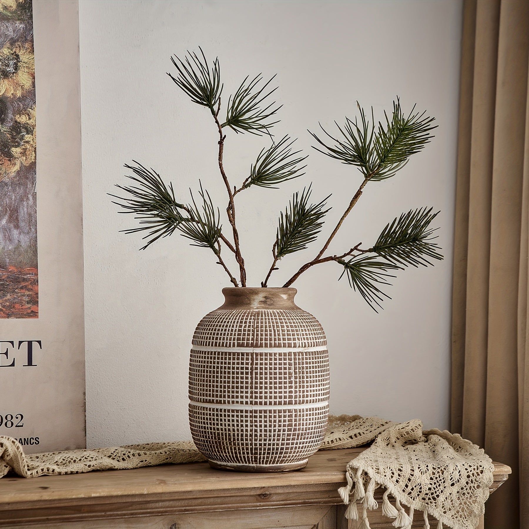 Vaso Geometrico Rustico - Atmosfera Naturale per il Tuo Interno