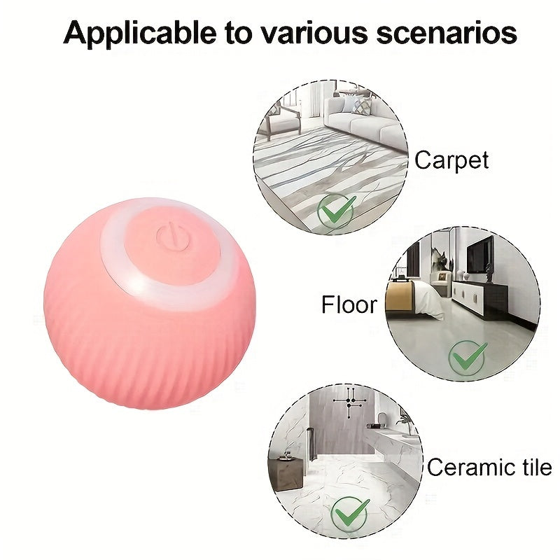 Palla interattiva intelligente per gatti - Giocattolo rotante automatico per divertimento interattivo