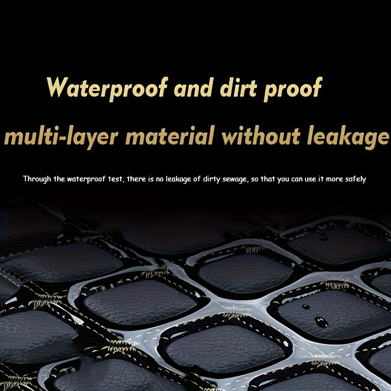 Set di 4 Tappetini Antiscivolo in PU Impermeabile per Auto – Eleganti e Resistenti