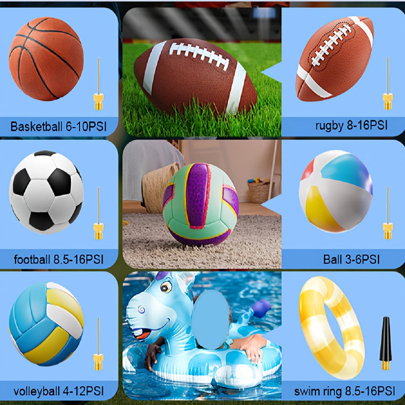 Pompa per palloni automatica 20 PSI – Veloce e Pratica per Diversi Palloni Sportivi