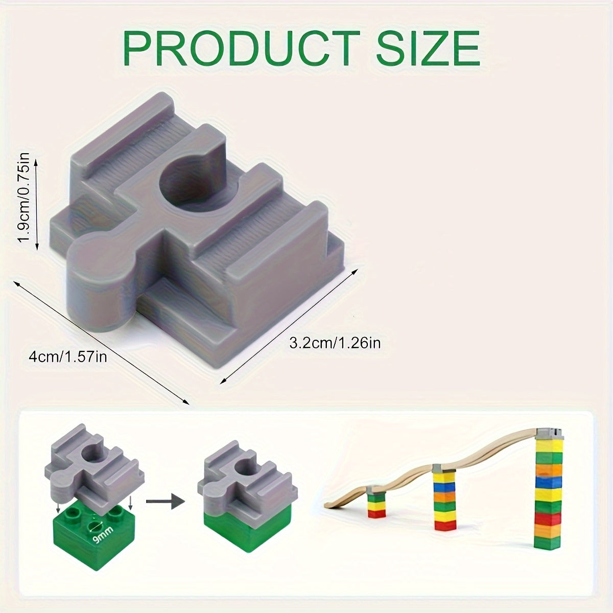 Set di 7-14 Adattatori per Binari Colorati in Legno – Connettori Regolabili per Modellismo