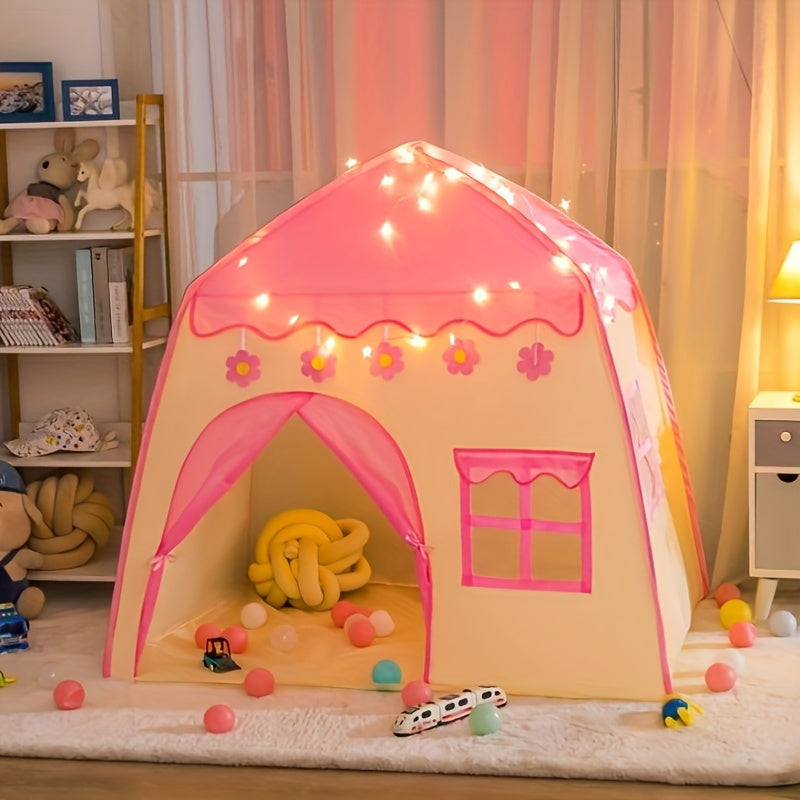 Tenda da Principessa per Bambini con Design di Fiori – Con Illuminazione a Stelle e Accessori per Giocattoli