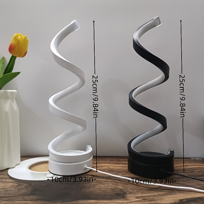 Lampada da Scrivania LED a Spirale – Illuminazione Moderna Dimmabile