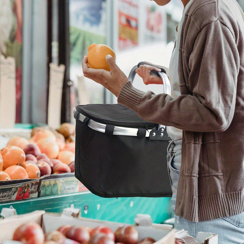 Cestino da Picnic Pieghevole Isolato – Durevole e Spazioso per Avventure Estive