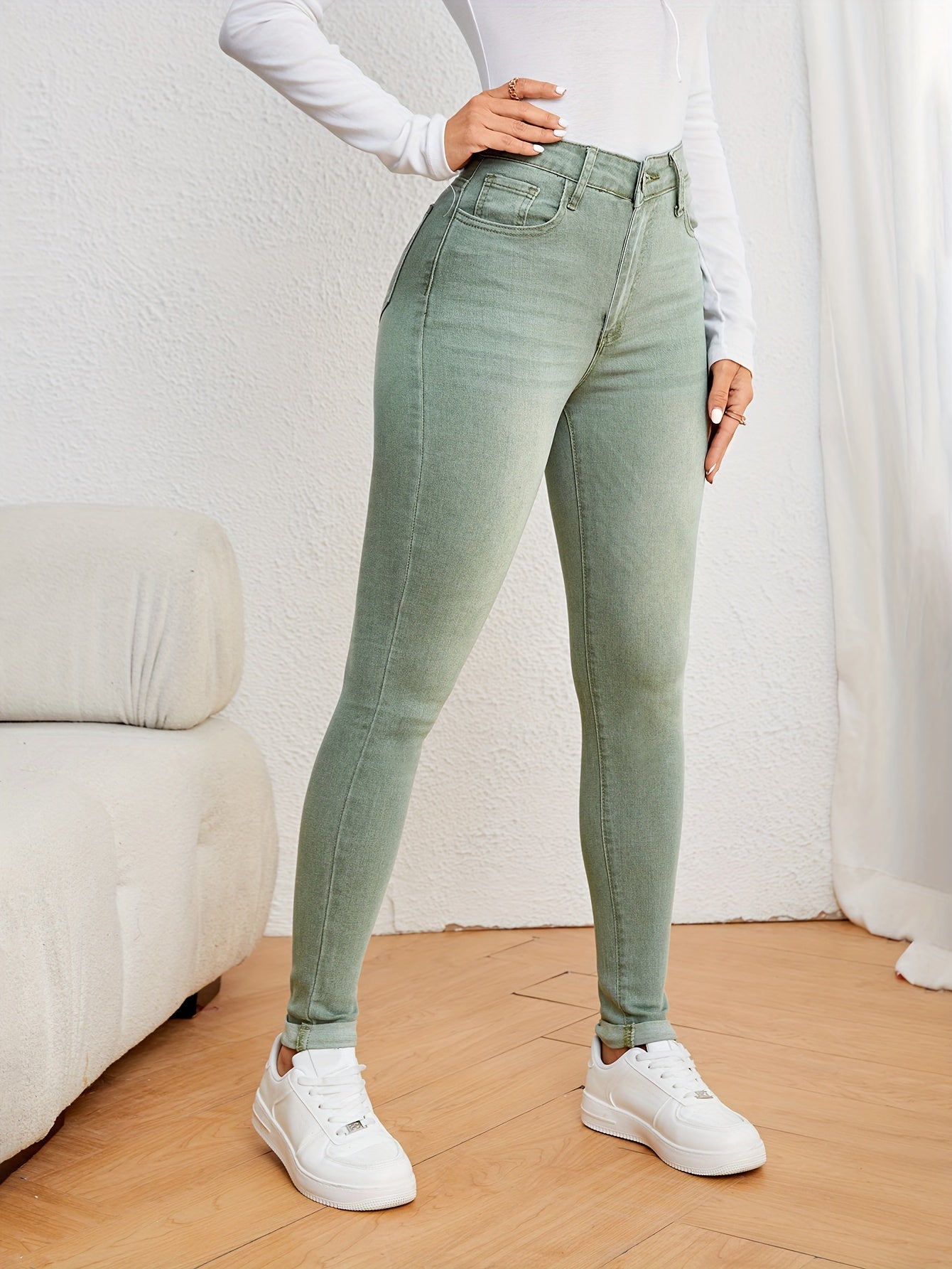 Jeans Skinny Casual per Donne – Stretch Medio, Ideale per Tutte le Stagioni
