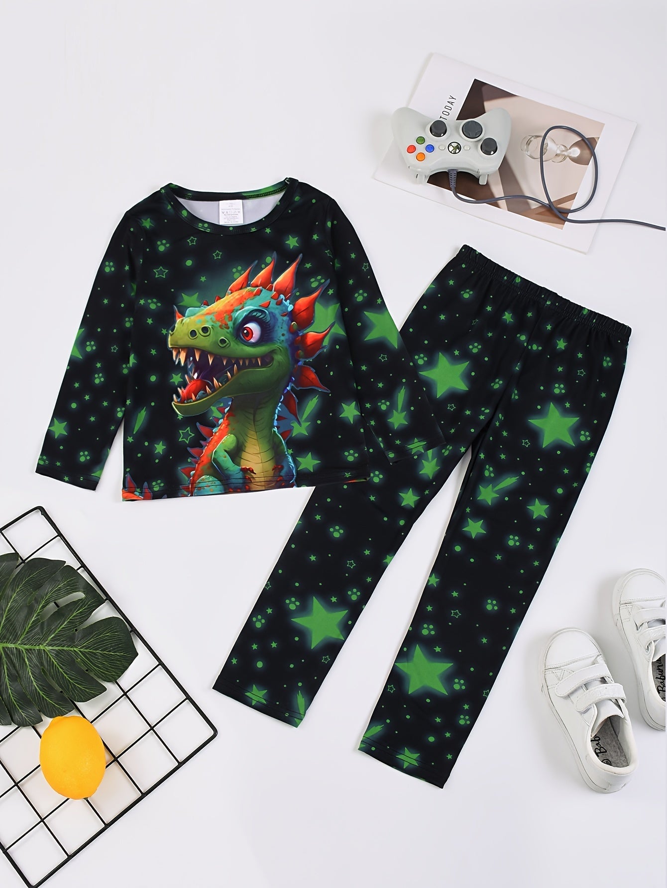 DinoGlow Set Pigiama - Serate Brillanti per Bambini Avventurosi