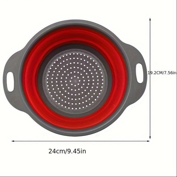 Set di Colino in Silicone Pieghevole – Perfetto per Pasta, Verdure e Frutta