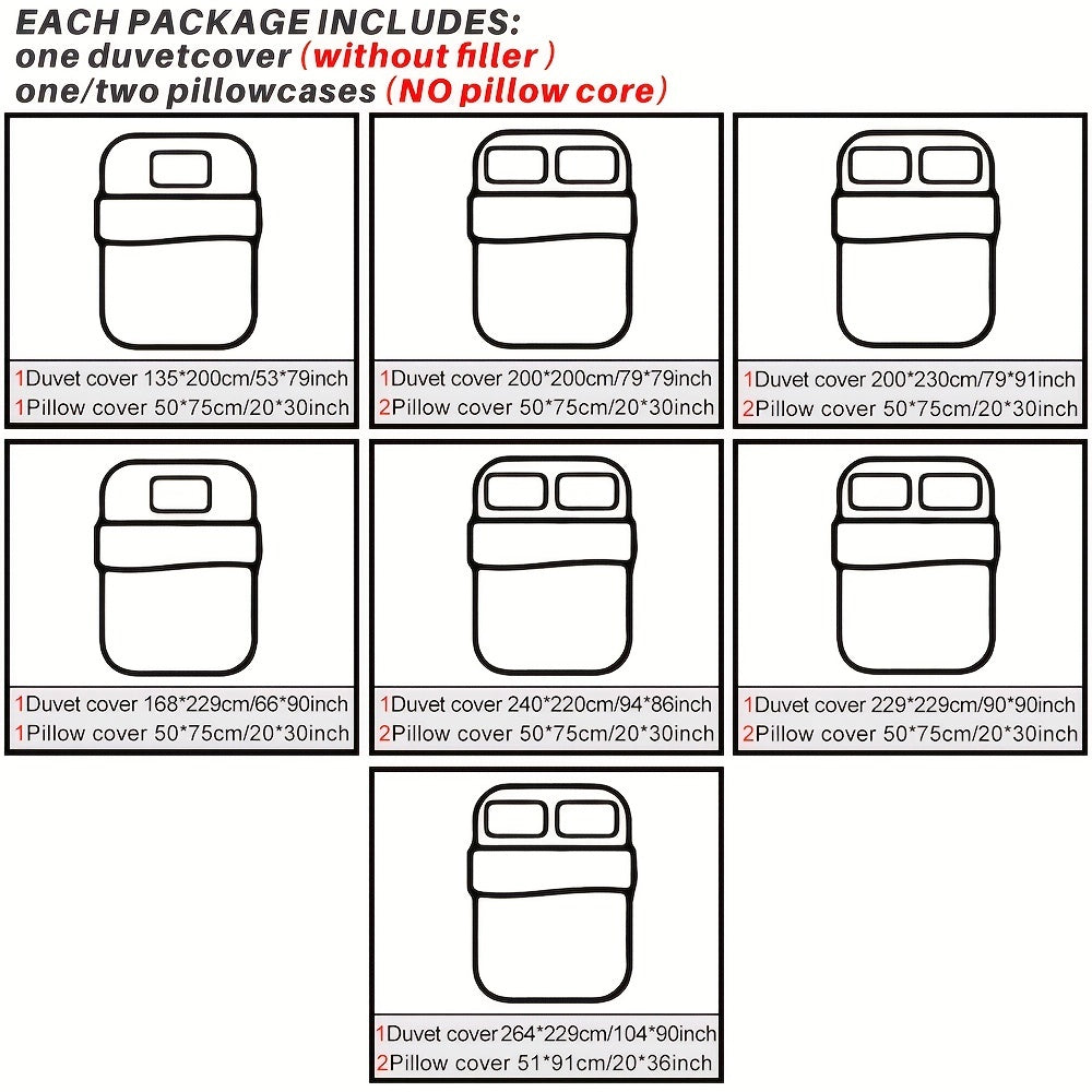 Set di Biancheria da Letto Trapuntata – Copriletto e Federe con Design a Grande Fiore