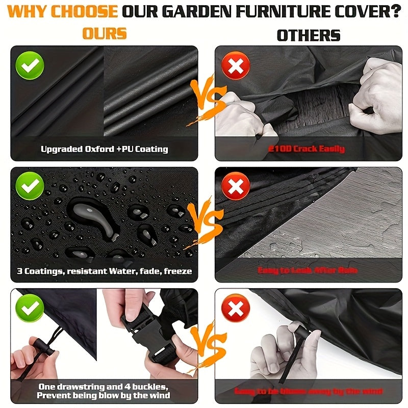 ShieldGuard Copertura Esterna – Protezione Robusta per Set di Lounge a Forma di V