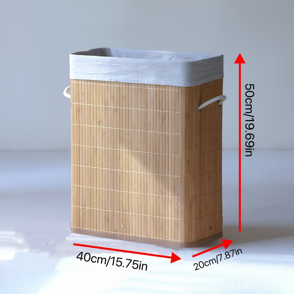 Cesto di Stoccaggio in Bambù Intrecciato - Sostenibile e Pratico per Ogni Stanza