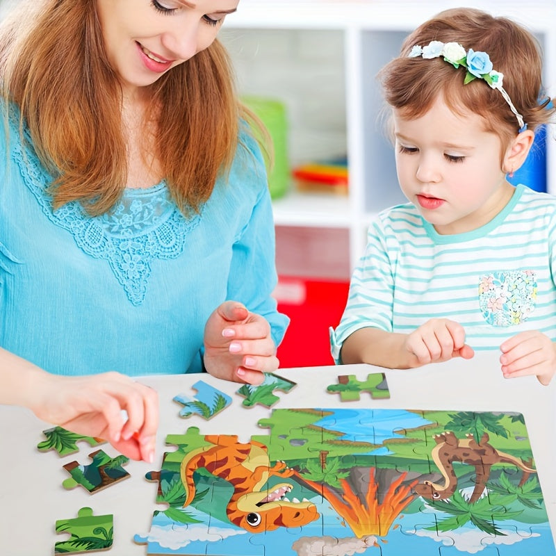 Puzzle Educativo dei Dinosauri - Per Apprendimento Creativo e Divertimento